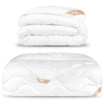 Medvilninė antklodė PREMIUM SATEEN, 200×200 cm, antialerginė, dygsniuota