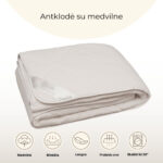 Antklodė su medvilne | Balta - Image 4